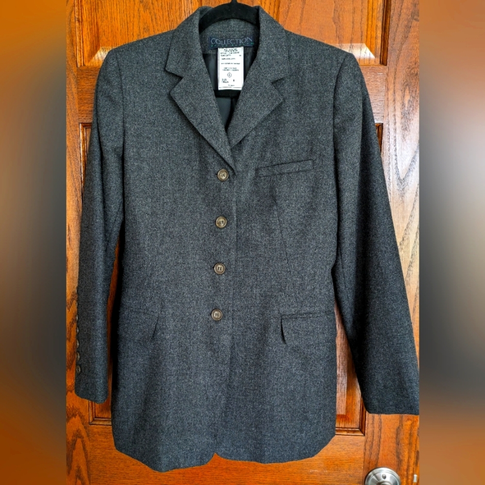 Collection by Harve Bernard 100% Wool 4 Button Tailored Blazer - Size 8